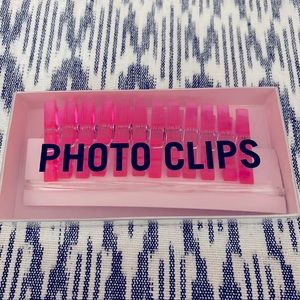 Neon Pink Photo Clip Display